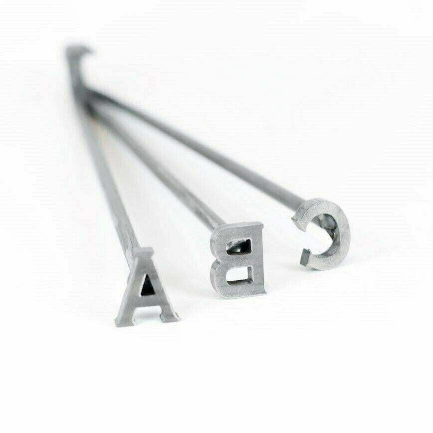 1" Tall A-Z bet Branding Irons - 26 Letters - BBQ, Woodwork Crafts Monogram