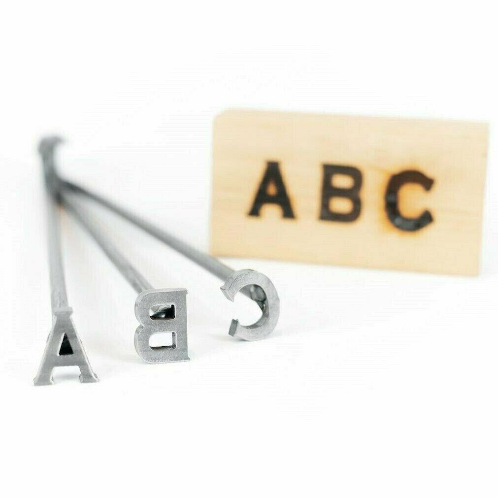 1" Tall A-Z bet Branding Irons - 26 Letters - BBQ, Woodwork Crafts Monogram