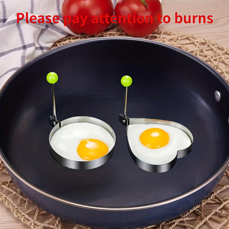 Steel Fried Egg Pancake Shaper Omelette Mold, Frying Egg CooTools, RV Kitchen Accessories Gadget Rings, 4 Styles To Choose