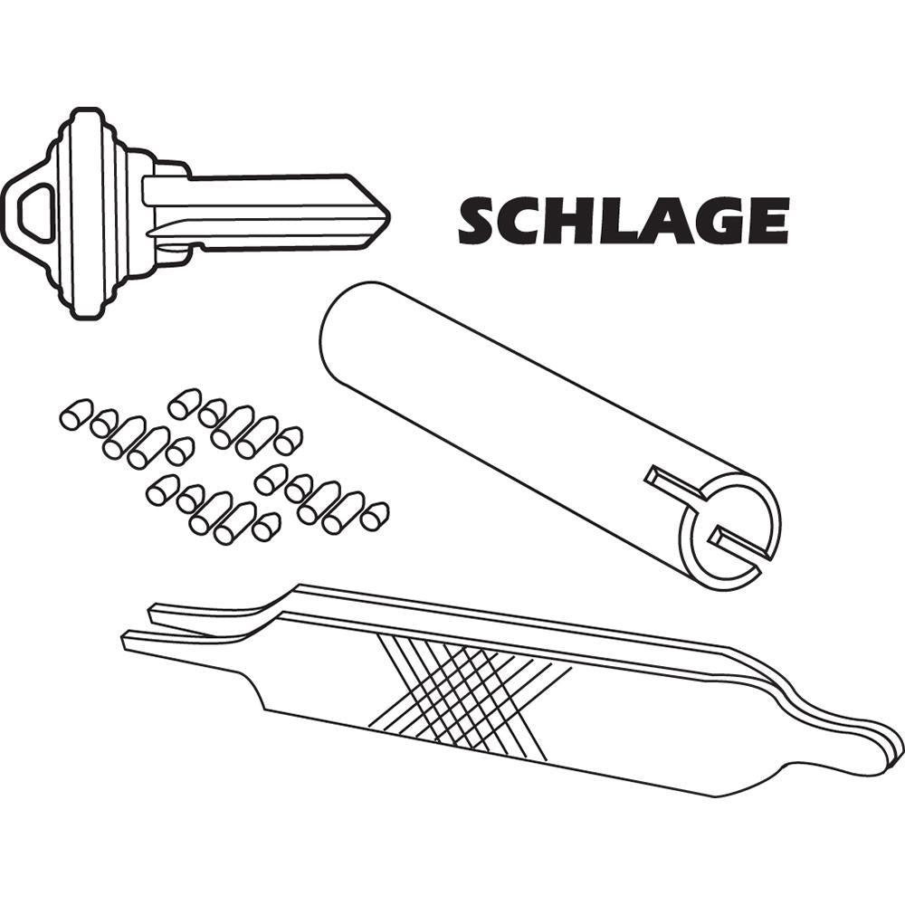 Re-Key A Lock Kit, SchlaType "C", 5-Pin Tumbler Sets w/Pre-cut Keys