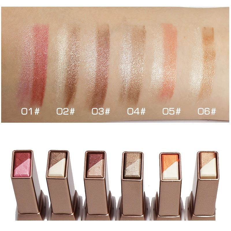 Lazy Eyeshadow Two Tone Gradient Eyeshadow Stick Waterproof Long Lasting Eye Makeup For Daily