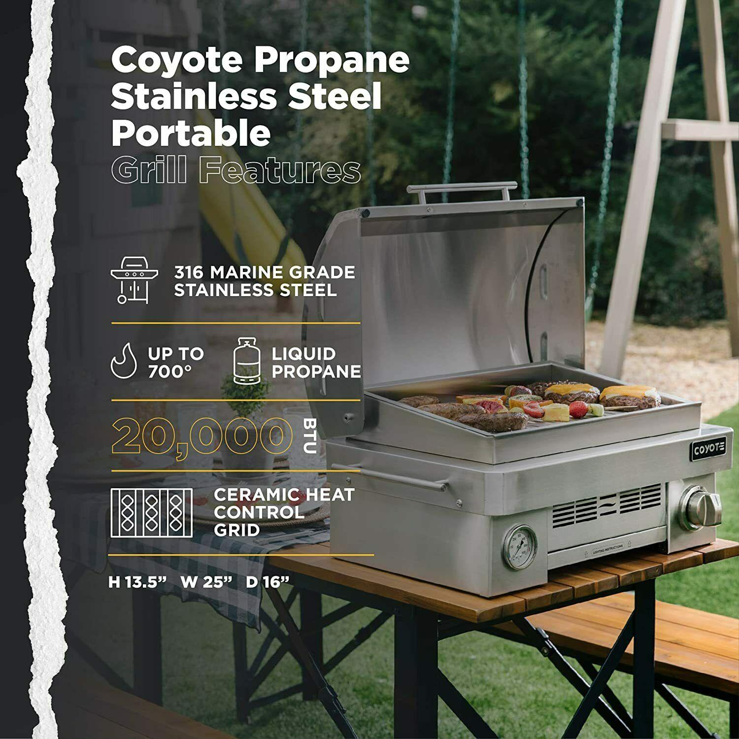 C1PORTLP Outdoor Living 25"  Steel Portable Grill