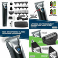 Wahl Hair Clipper Set Rechargeable Beard Trimmer Kit For Men Family Black