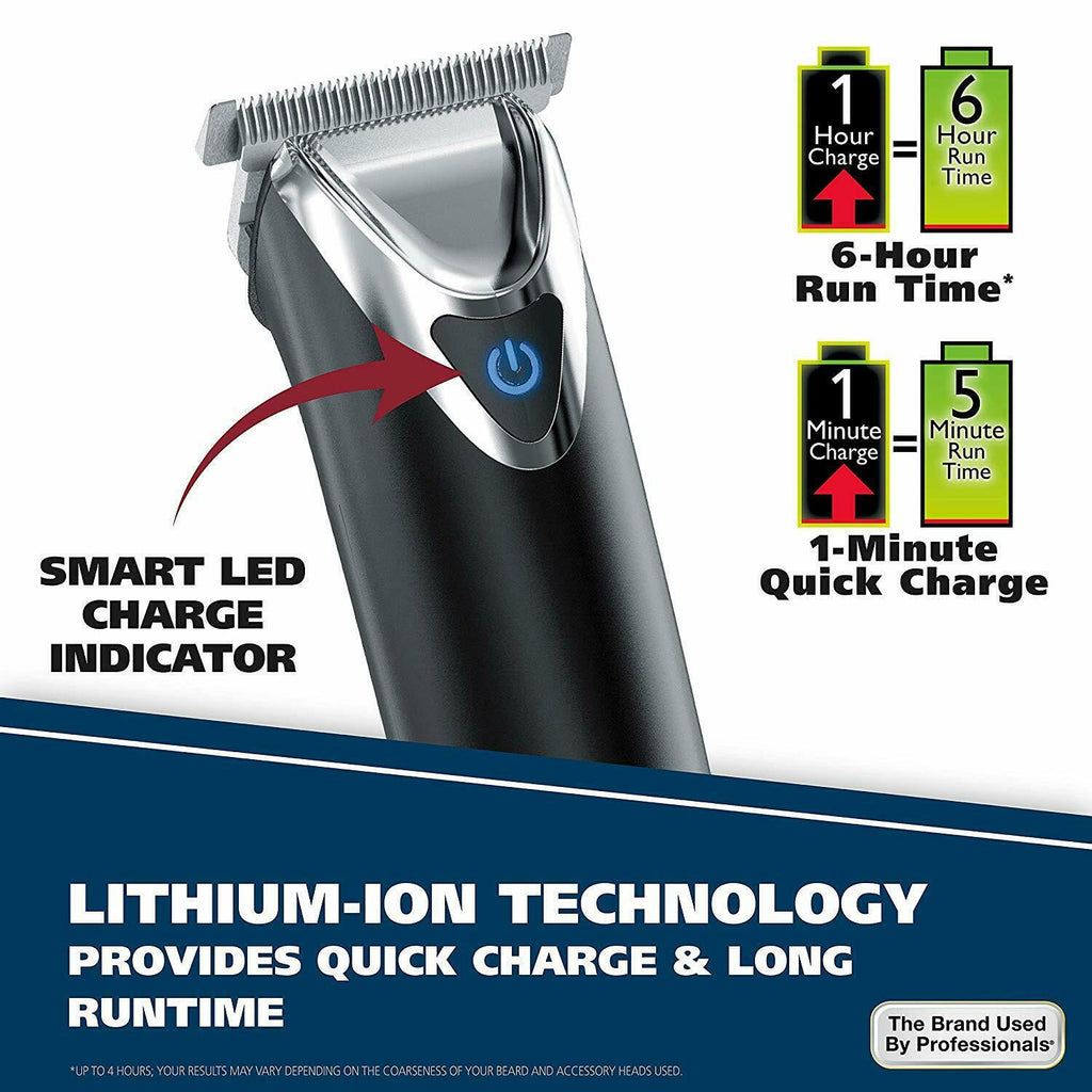 Wahl Hair Clipper Set Rechargeable Beard Trimmer Kit For Men Family Black