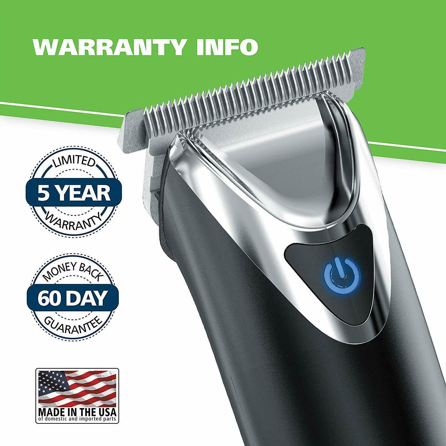 Wahl Hair Clipper Set Rechargeable Beard Trimmer Kit For Men Family Black