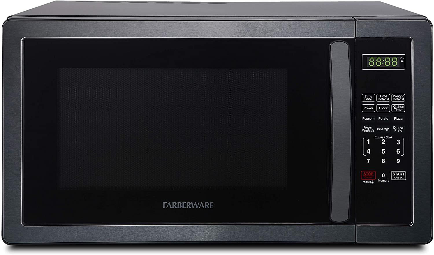 Farberware Classic FMO11AHTBSB 1.1 Cu. Ft. 1000-Watt Microwave Oven, Black  Steel