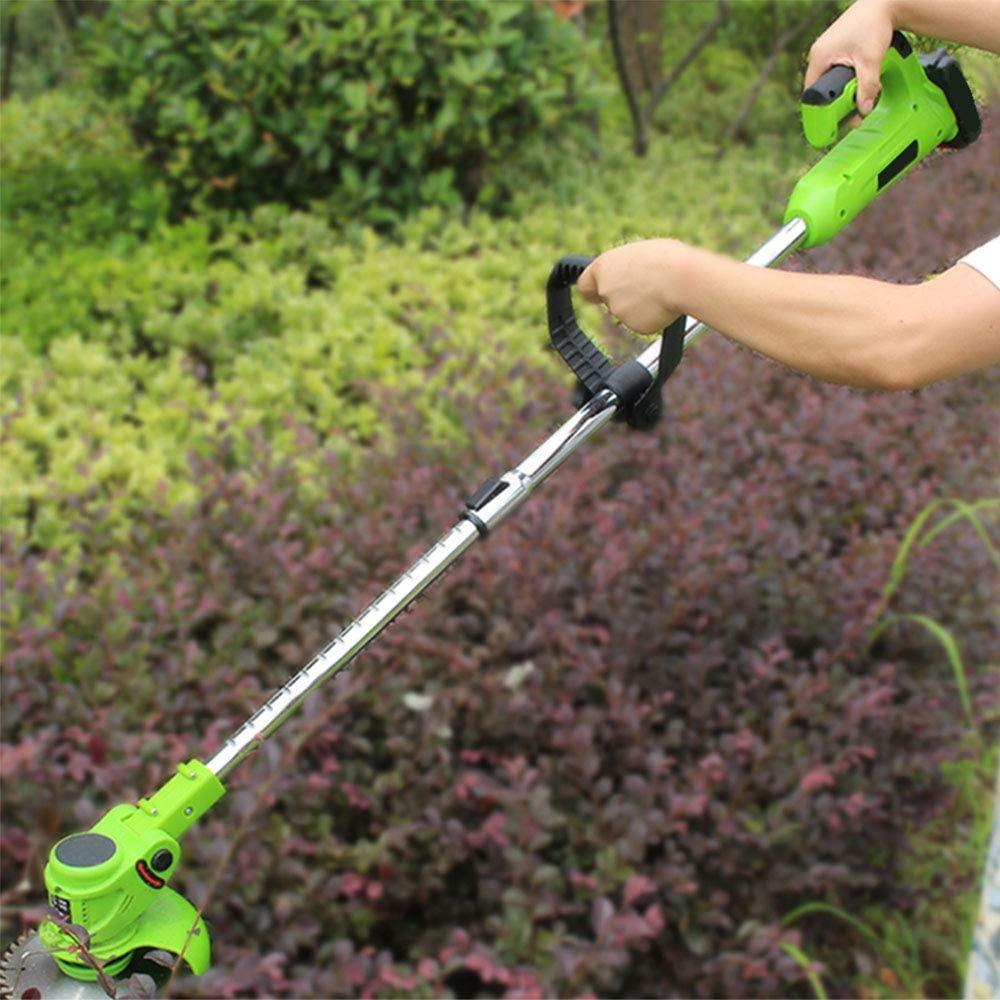 JIUNENG Cordless Grass Trimmer,High Power Weed Wacker 21V,Scalable Trimming Machine(Two Battery)