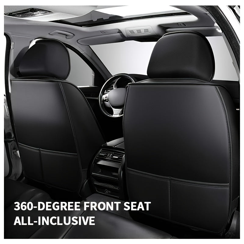 Upgrade Your Vehicle with 1pc of Luxury Car Seat Cover - Premium Faux Leather Car Seat Cushion Cover for Front &amp; Rear Seats!