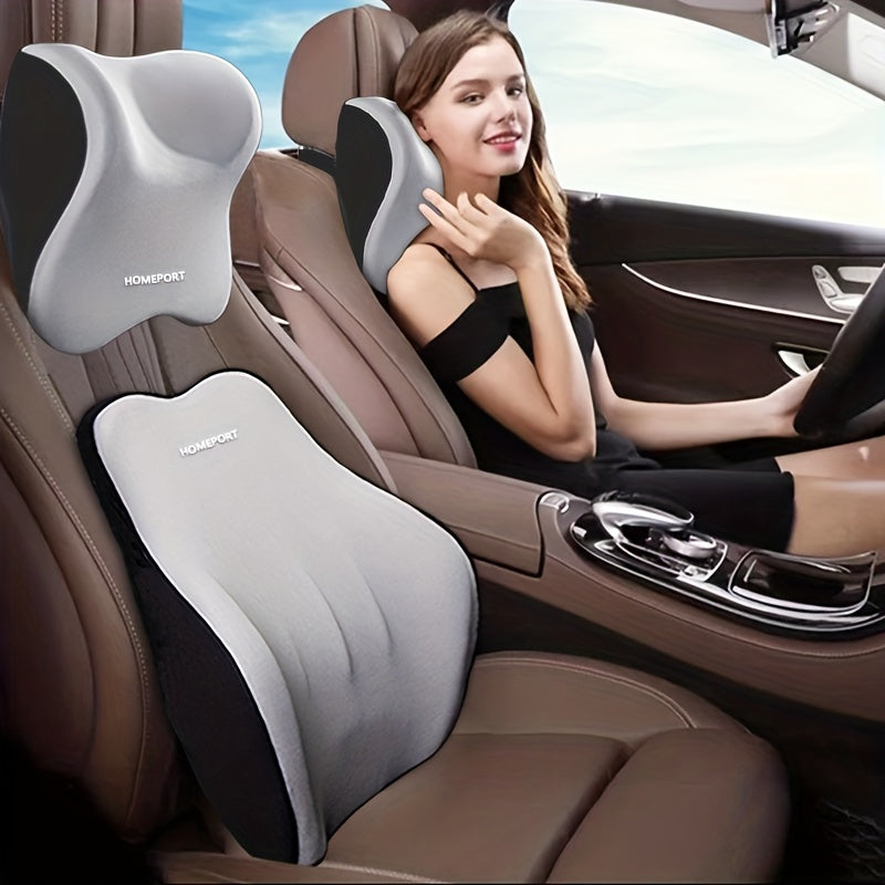 Car Headrest Lumbar Pillow High Rebound  Memory Foam Car Neck Pillow Waist Support High End Car Seat Pillow