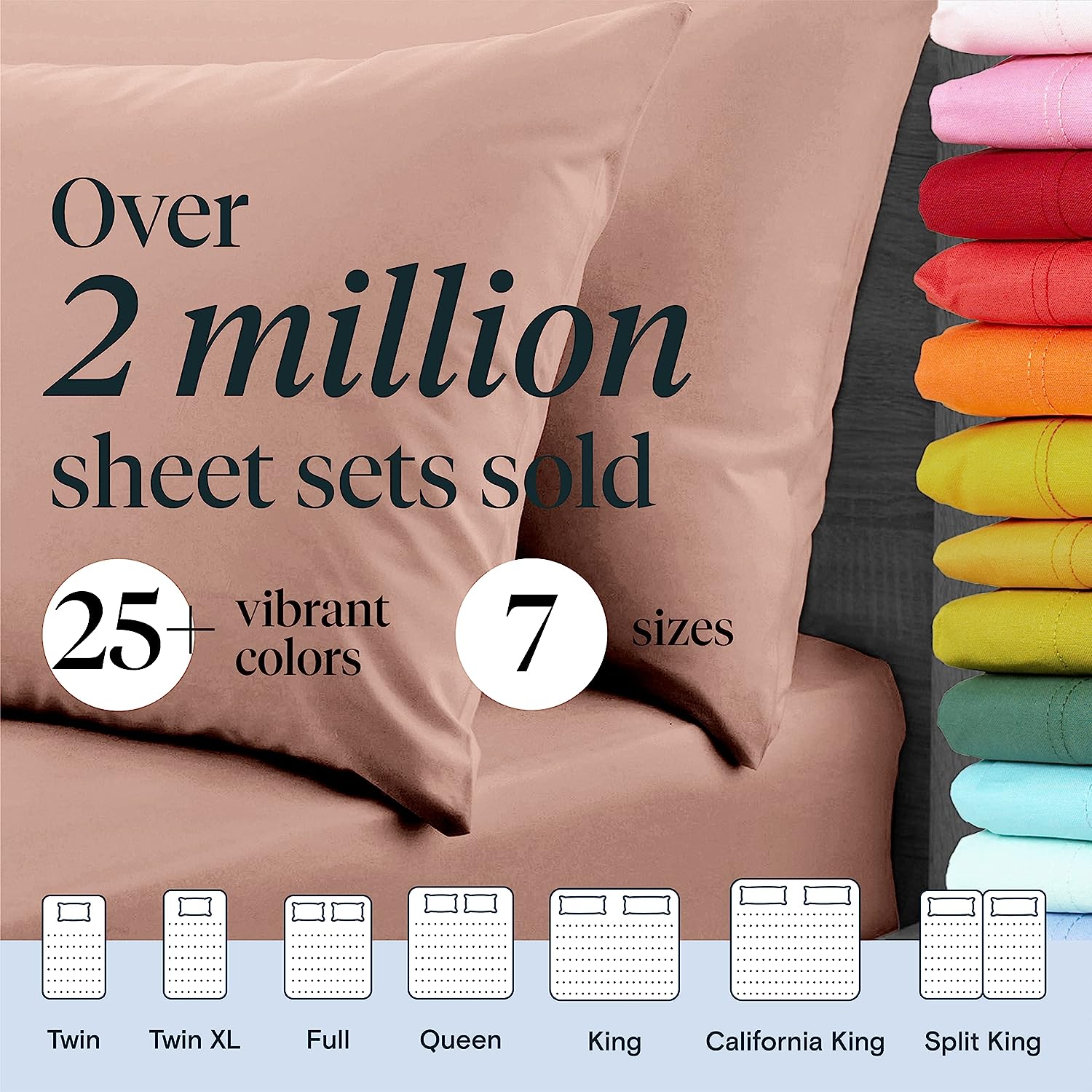 LuxClub Twin Sheets Set - Soft Twin Bed Sheets for Boys and Girls, 4 PC Deep Pockets 18" Eco Friendly Wrinkle Free Kids Fitted Sheets Machine Washable Hotel Bedding Silky Soft- Pearl Pink Twin