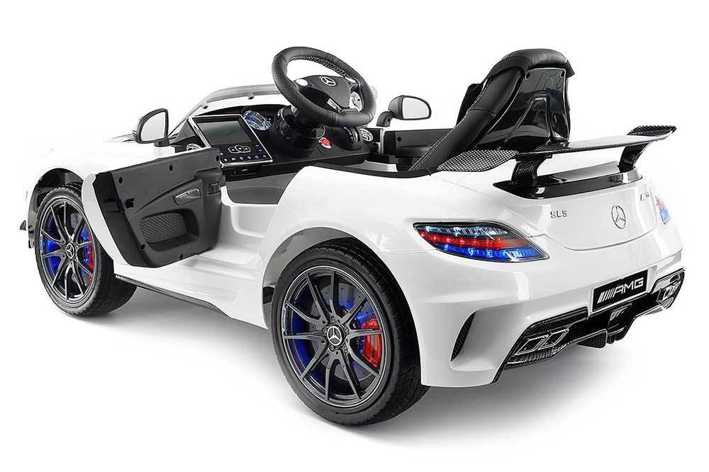 2023 Mercedes SLS AMG 12V Battery Powered Motorized Ride on Toy Car with  in LCD TV, LED Lights, Leather Seat