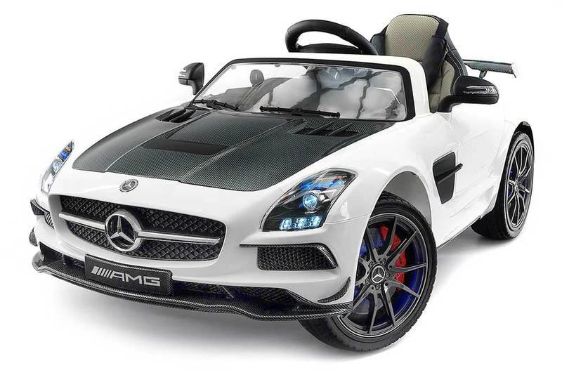 2023 Mercedes SLS AMG 12V Battery Powered Motorized Ride on Toy Car with  in LCD TV, LED Lights, Leather Seat