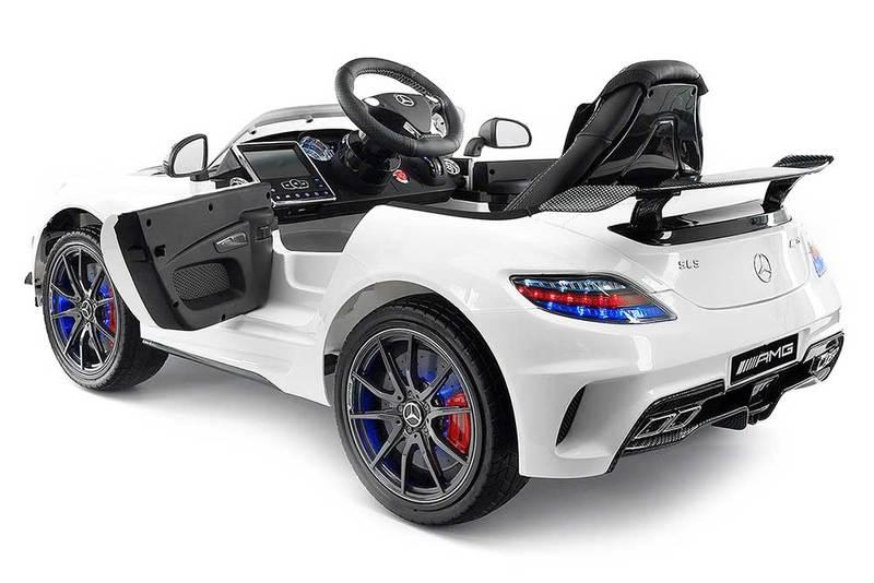 2023 Mercedes SLS AMG 12V Battery Powered Motorized Ride on Toy Car with  in LCD TV, LED Lights, Leather Seat