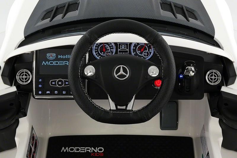 2023 Mercedes SLS AMG 12V Battery Powered Motorized Ride on Toy Car with  in LCD TV, LED Lights, Leather Seat