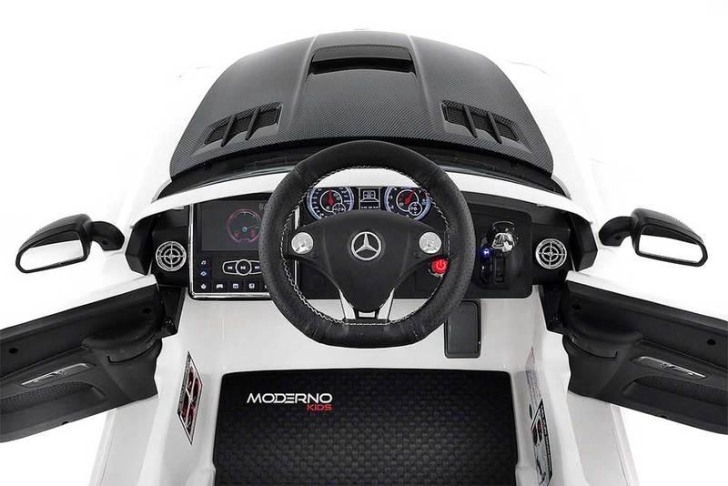 2023 Mercedes SLS AMG 12V Battery Powered Motorized Ride on Toy Car with  in LCD TV, LED Lights, Leather Seat