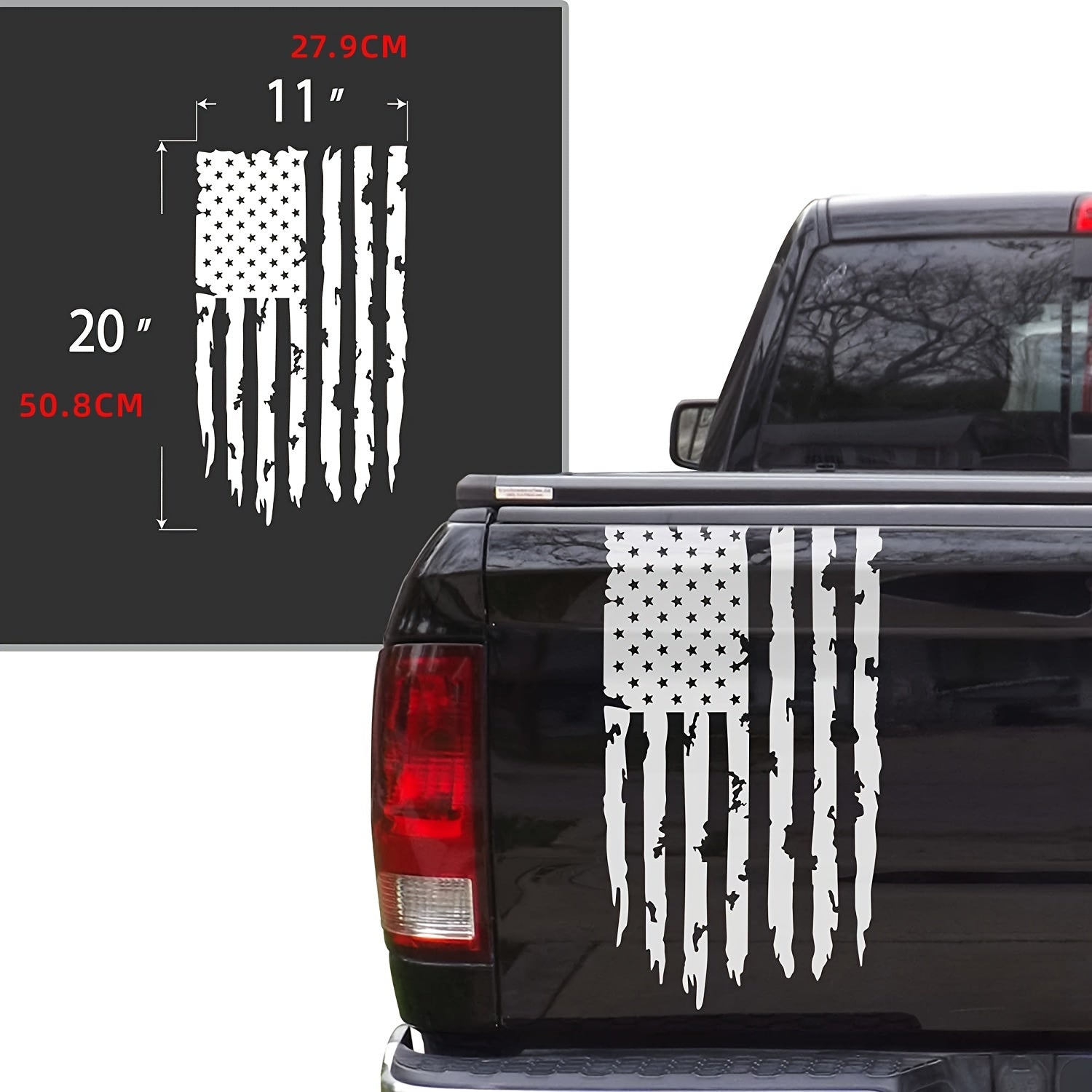 Show Your Patriotism with this American Flag Pickup Truck Car Sticker!