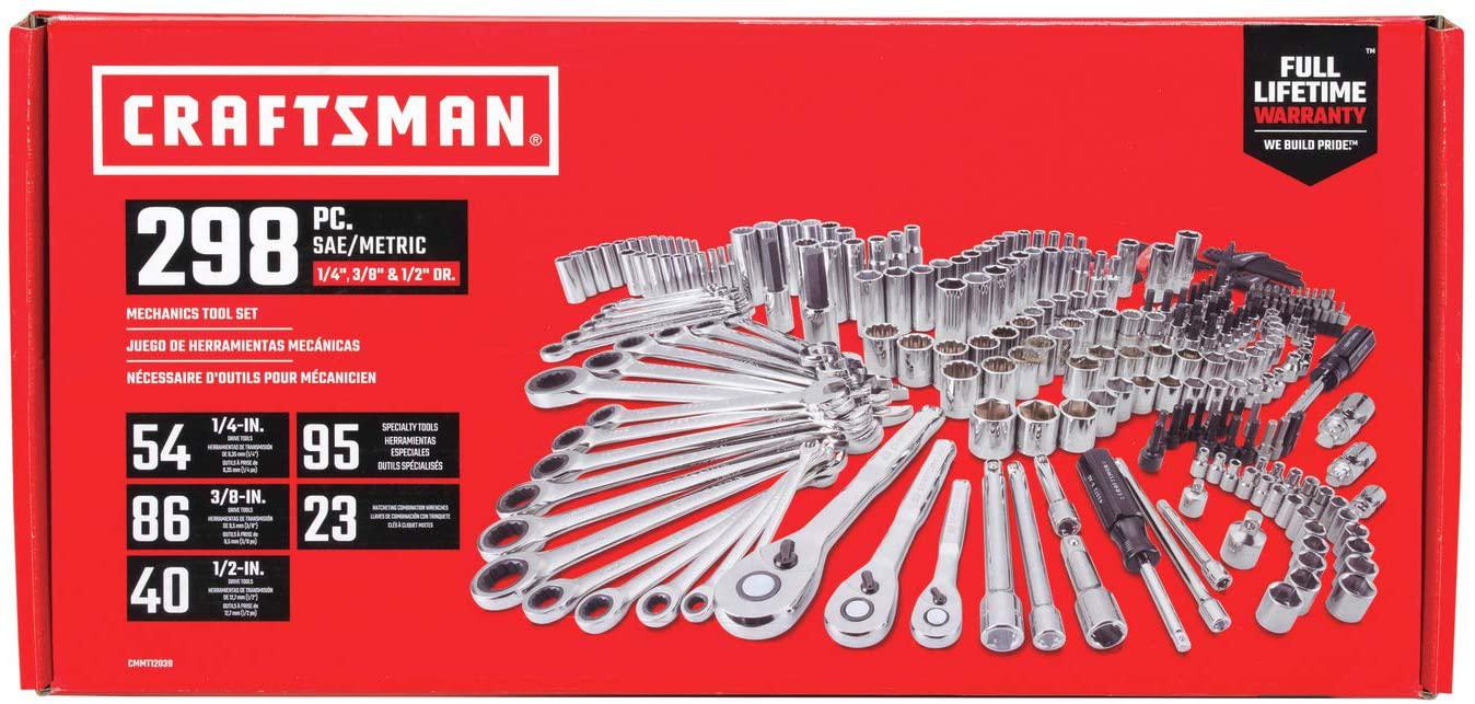 CRAFTSMAN Mechanics Tool Set, SAE / Metric, 298-Piece (CMMT12039)