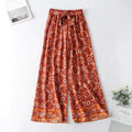 bohemian floral breathable pants