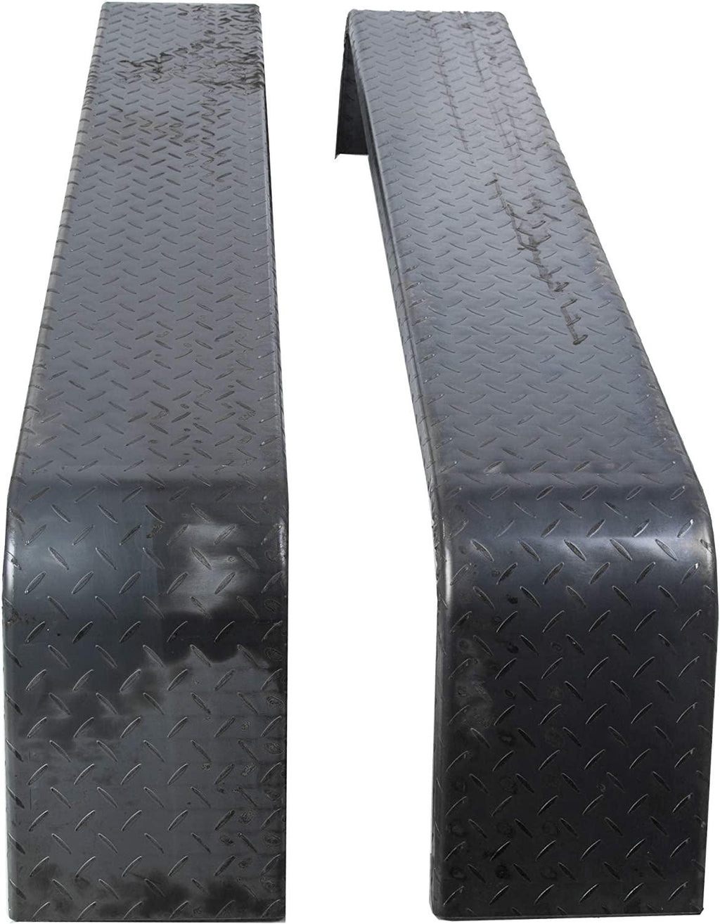 JMTAAT Heavy Duty Unpainted Steel Diamond Fenders Tread Plate Tandem Axle Trailer 10"x72"x13" | (2 Fenders)
