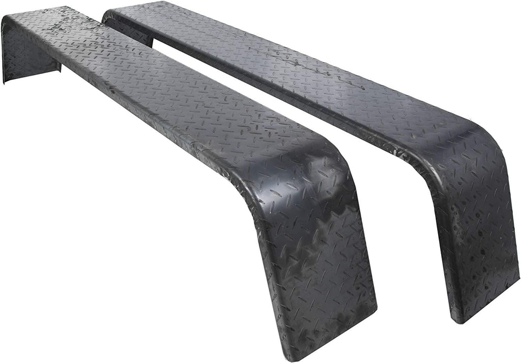 JMTAAT Heavy Duty Unpainted Steel Diamond Fenders Tread Plate Tandem Axle Trailer 10"x72"x13" | (2 Fenders)
