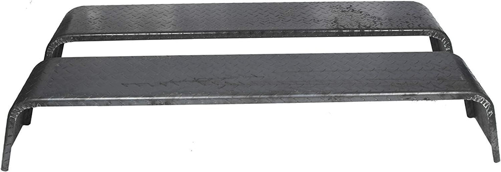 JMTAAT Heavy Duty Unpainted Steel Diamond Fenders Tread Plate Tandem Axle Trailer 10"x72"x13" | (2 Fenders)