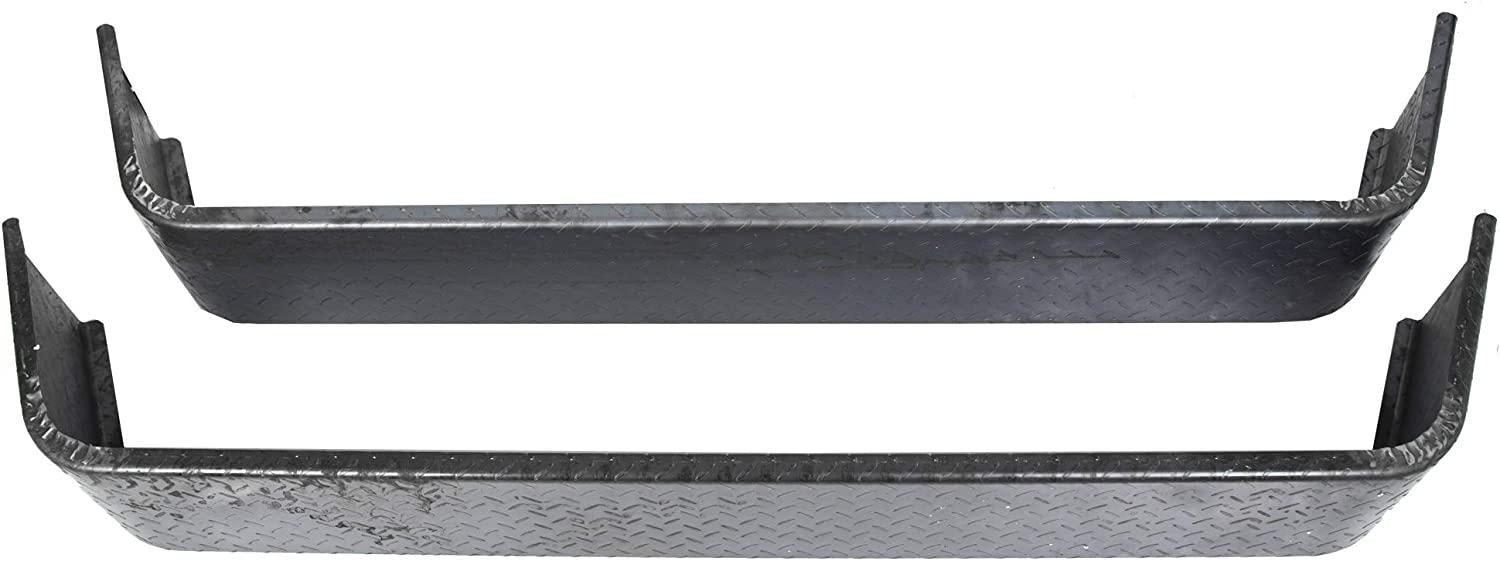 JMTAAT Heavy Duty Unpainted Steel Diamond Fenders Tread Plate Tandem Axle Trailer 10"x72"x13" | (2 Fenders)