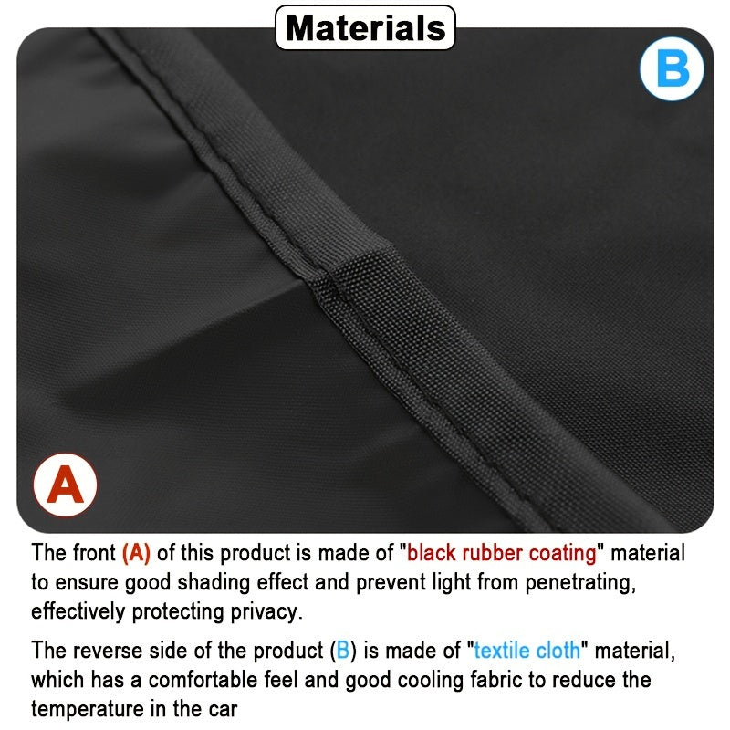 4pcs Car Magnet Side Window Sunshade Curtain Magnetic Black Shading Net Sunshade Insulation Privacy Curtain Row Car Window Sunshade Curtain Universal