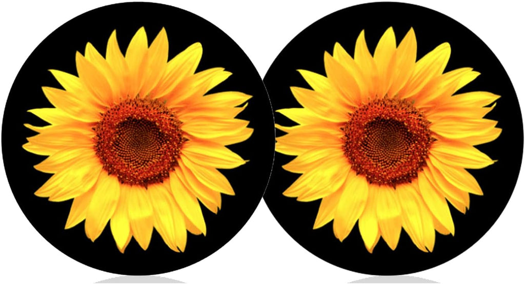 Sunflower Car Cup Holder Coaster 2PCS 2.75" Universal Silicone Auto Cup Holder Insert Coasters Car Interior Accessories Coasters by FLYEEGO