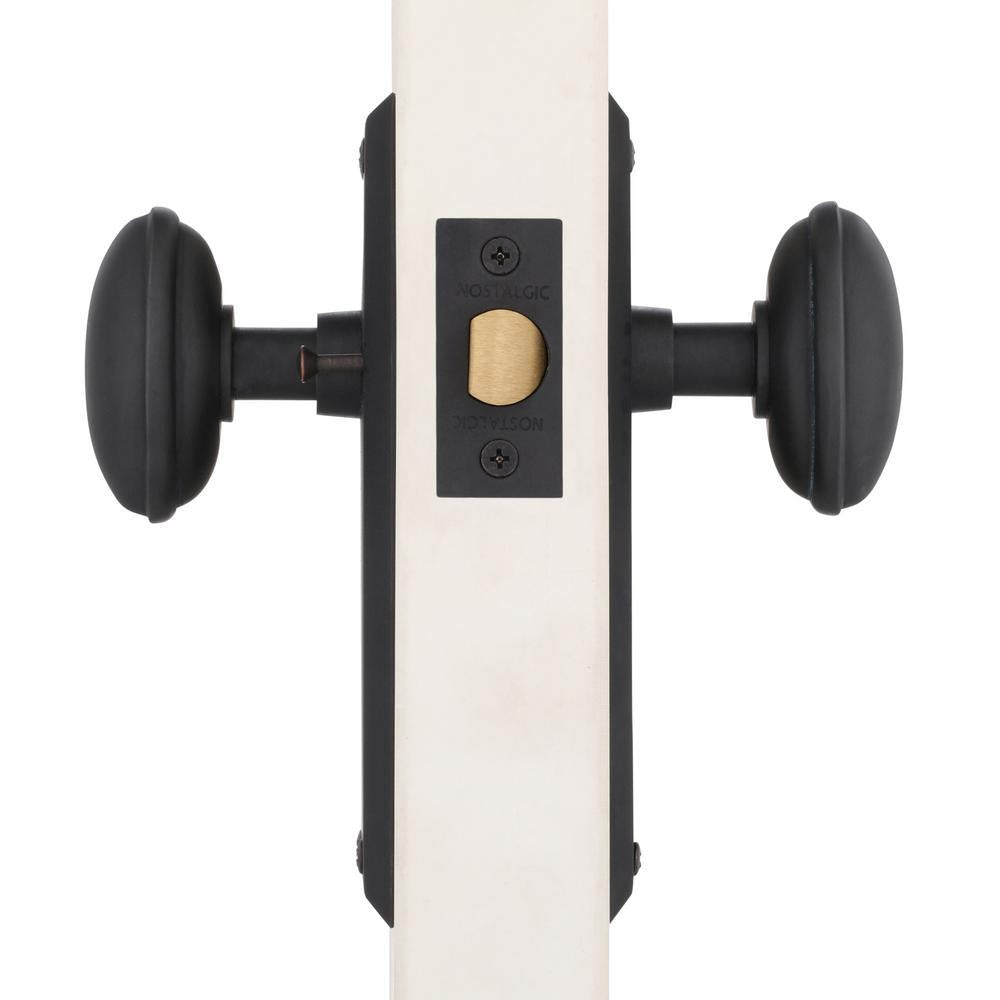 York Plate 2-3/8 in. Backset Oil-Rubbed Bronze Privacy Bed/Bath Homestead Door Knob
