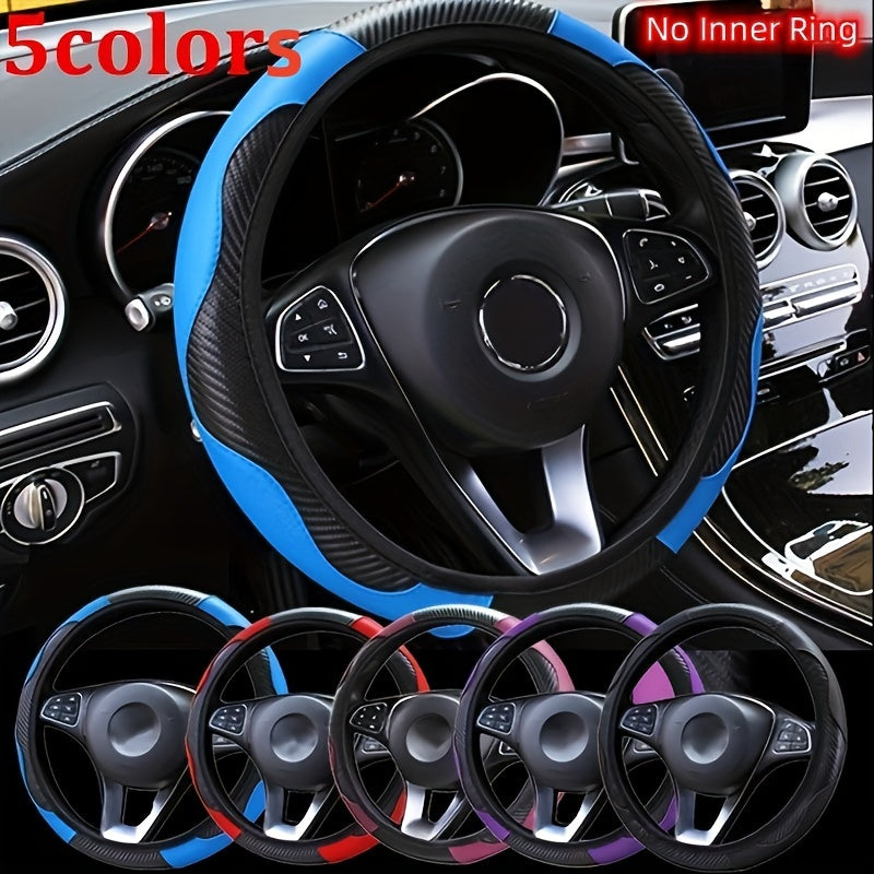 1pc Car Steering Wheel Cover, Universal 15 Inch Anti-Slip Car Steering Wheel Protector Cover Car Decor Accessories, No Inner Ring