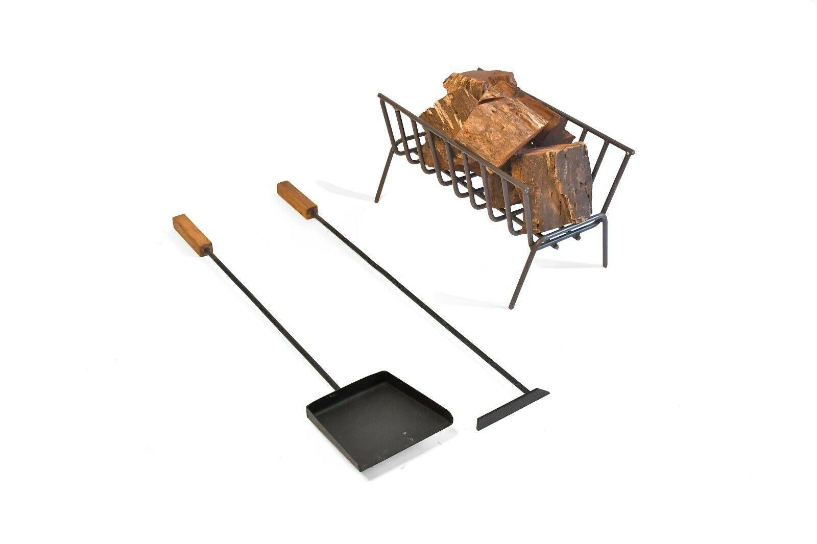 Argentine Iron Set Asado Parrilla Argentina Brazier + BBQ Fireplace Tools