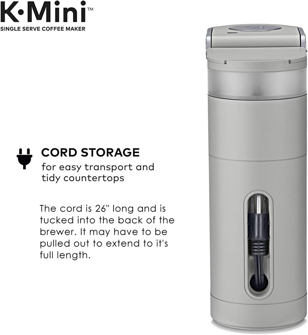 Keurig K-Mini Single Serve Coffee Maker, Studio Gray, 6 to 12 oz. Brew Sizes