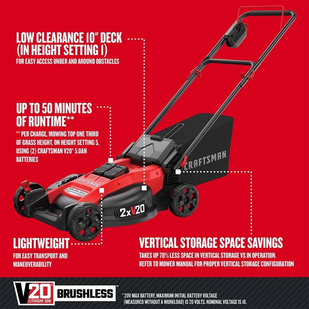 CRAFTSMAN CMCMW220P2 V20 2x20V 20 in. Brushless Cordless Push Mower
