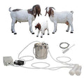 MAPOTAD 3L Goat Pulsation Vacuum Electric MilMachine, Automatic Portable Pulse Breast Pump with 2 Teat Cups  Steel Bucket for Goat.