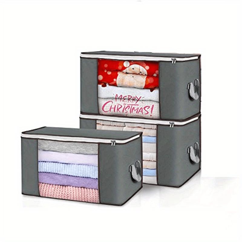 LarClothes StoraBag, Clothes Organizer With Handle &amp; Clear Window, StoraBins Containers For Comforters &amp; Blankets