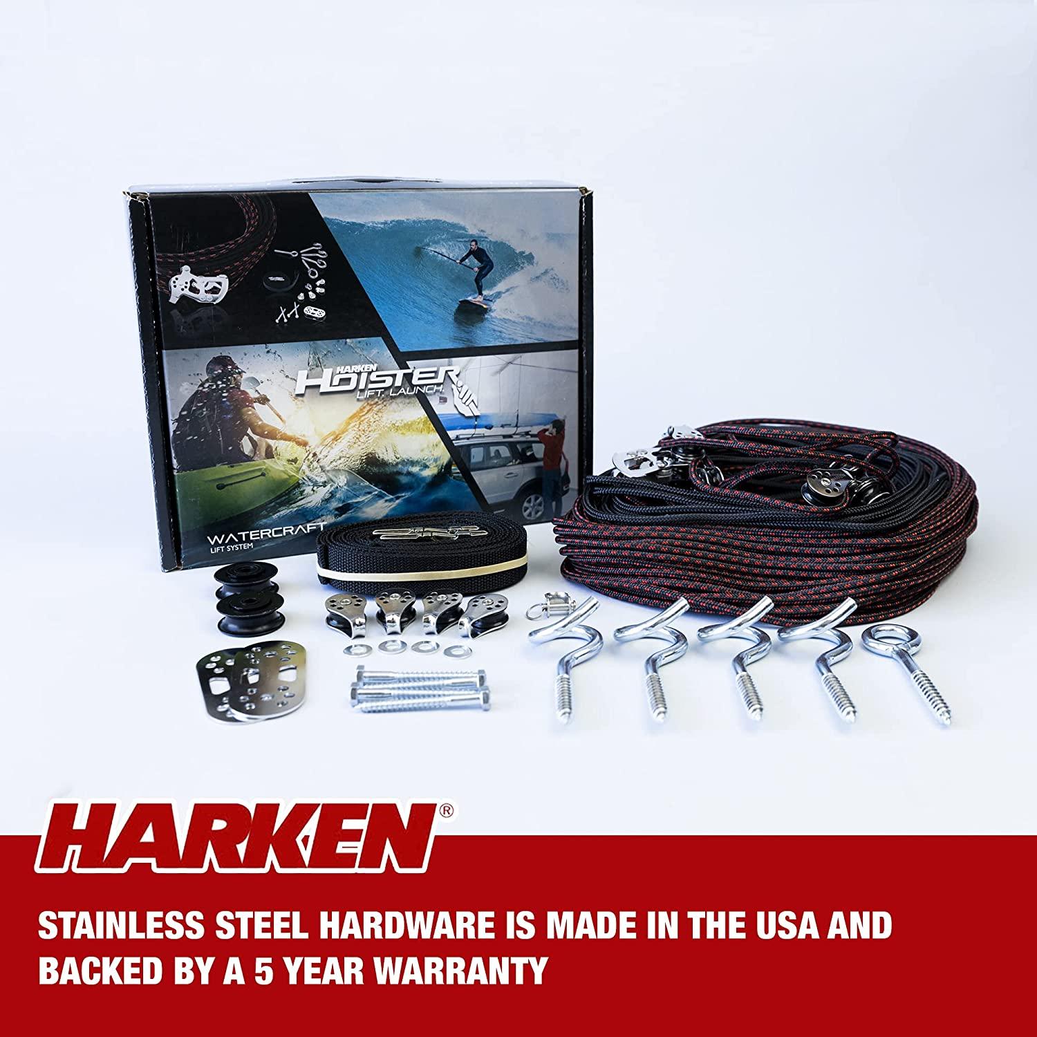 HARKEN - Truck Cap Overhead GaraStoraHoist, Self-Leveling, Safe Anti-Drop System, Easy One-Person Operation, Smart GaraOrganization