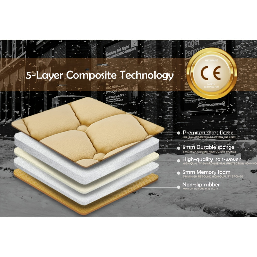 1pc / 3 Pcs Car Seat Cushion, Non-Slip Rubber Bottom With StoraPouch,Premium Comfort Memory Silk Cotton, Car Seat Pad Universal