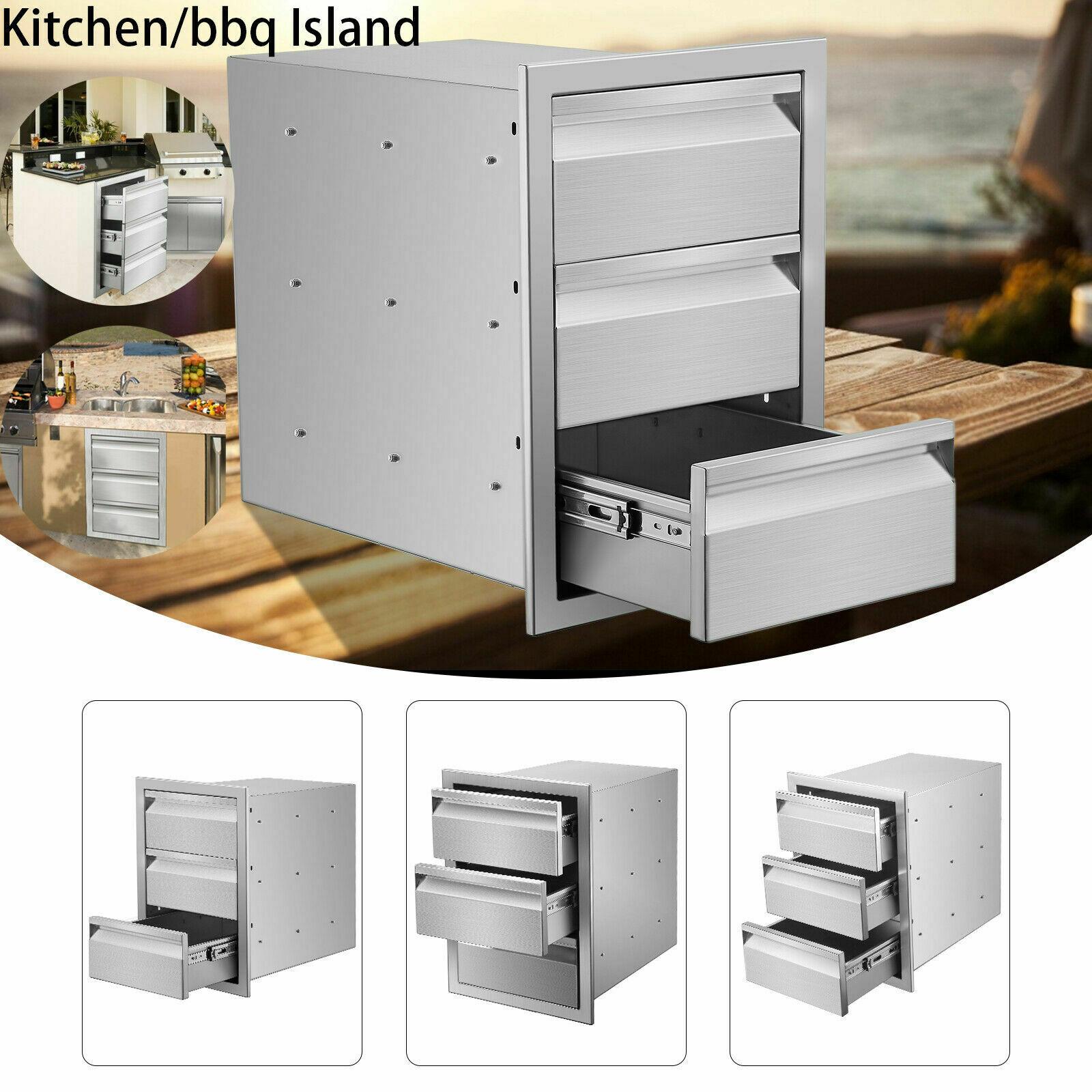 Outdoor Kitchen/bbq Island  Steel Drawer Cabinet Combination Storage