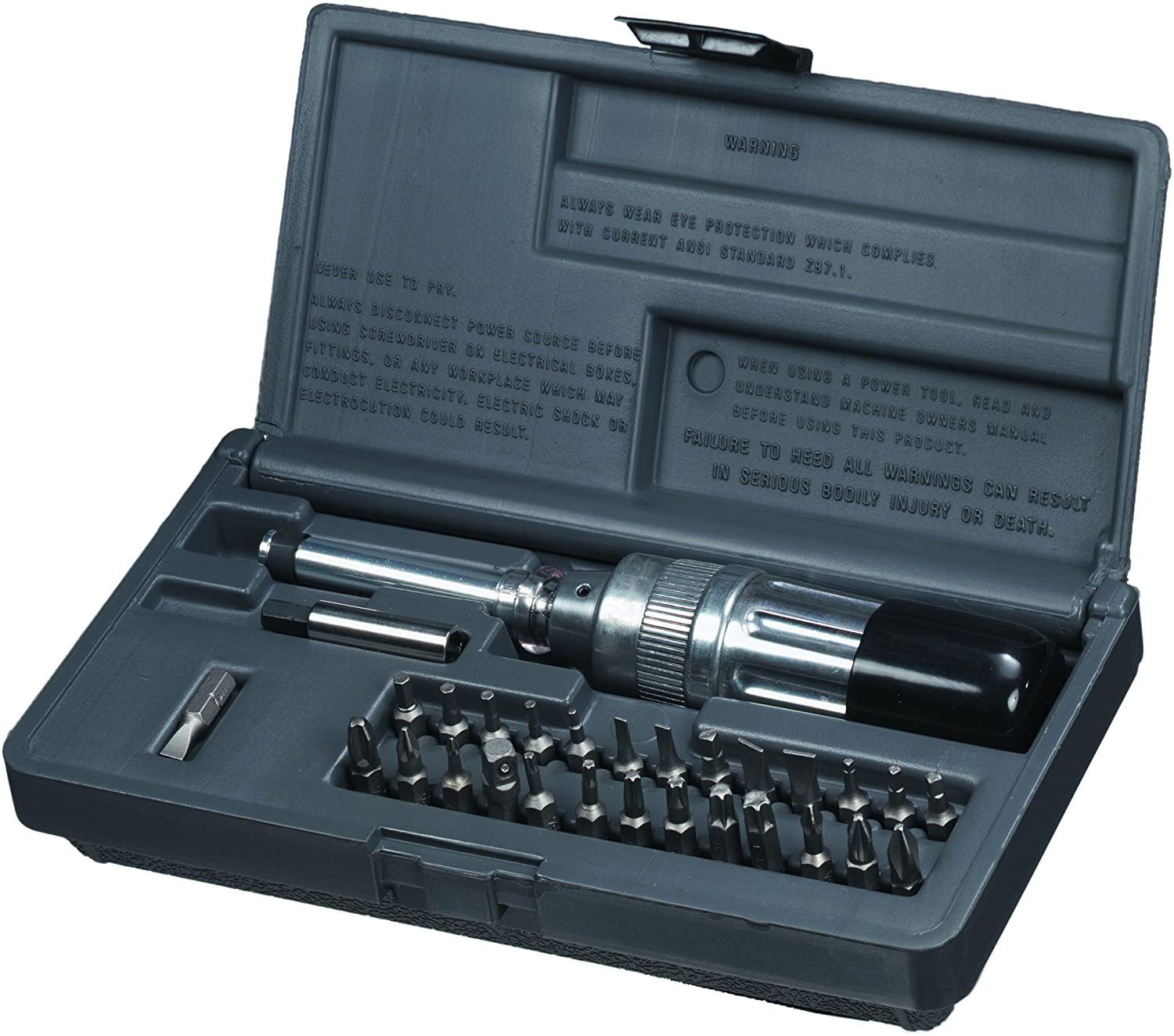 SK Hand Tool SKT0568 Preset Torque Screwdriver Kit, 2 to 36-Inch Pound