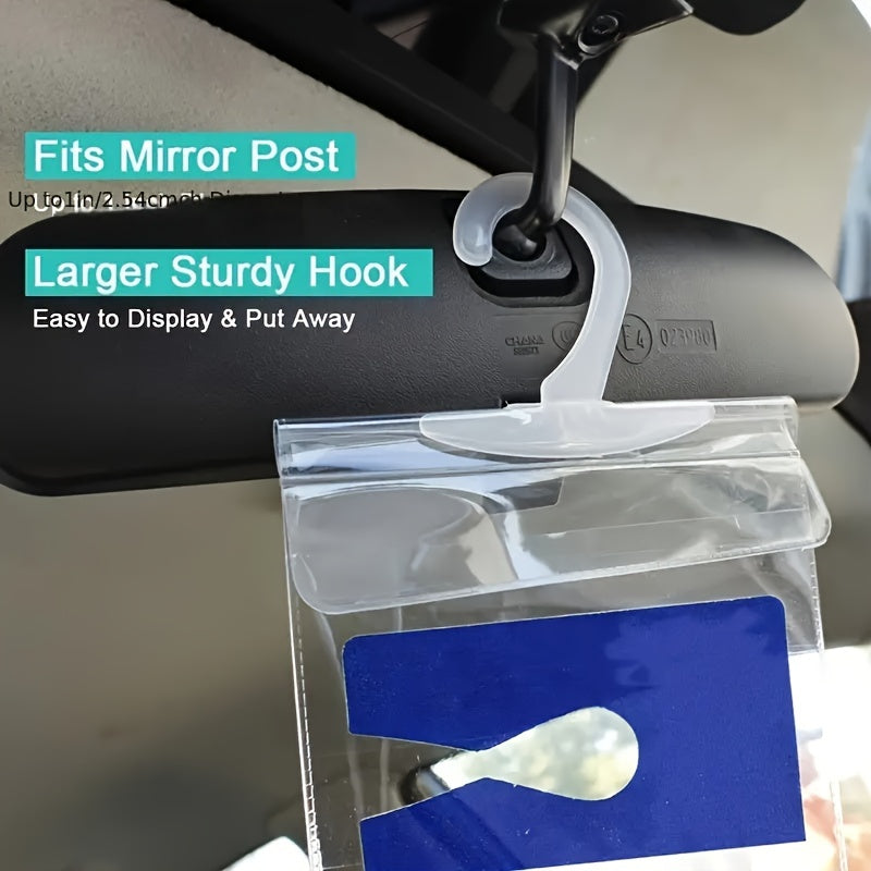1pc Securely Display Your Handicap ParPlacard With Tbuymax's Ultra Transparent Placard Holder