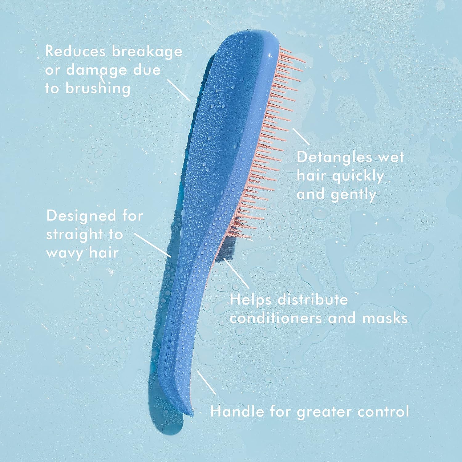 Tangle Teezer The Ultimate Detangling Brush, Dry and Wet Hair Brush Detangler for All Hair Types, Apricot Blaze