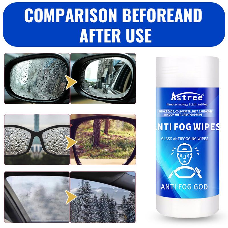 Crystal Clear Vision: Car Anti-fog Wipes For Windshield Defogging And Glass Cleaning