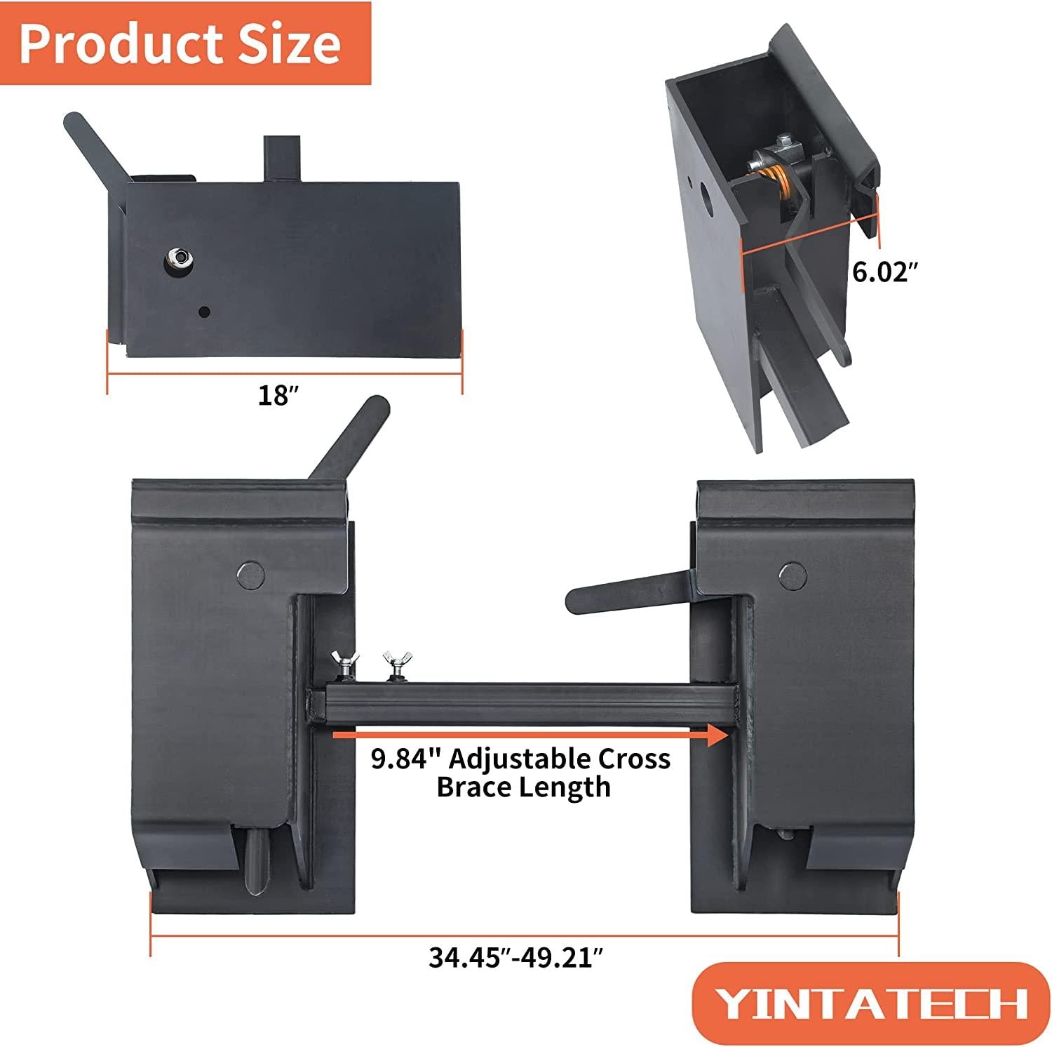 YINTATECH  Attach Adapter Skid Steer Attachment Universal Skid Steer  Tach Conversion Adapter Plate Compatible for Kubota Bobcat