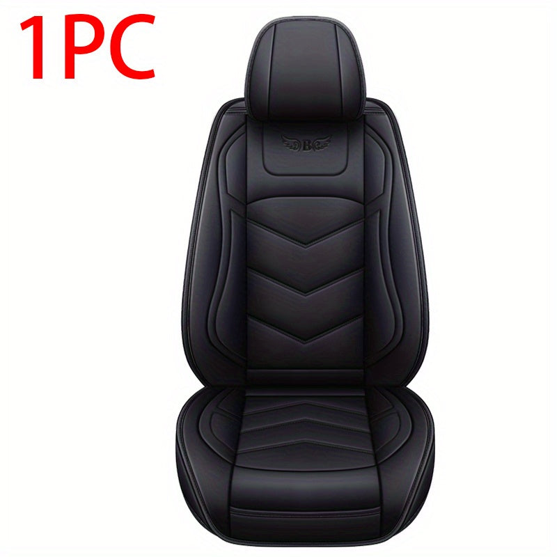 PU Leather Full Car Seat Covers Universal Fit Most Cars Four Seasons Car Seat Protector Waterproof Premium Textured Seat Cushion