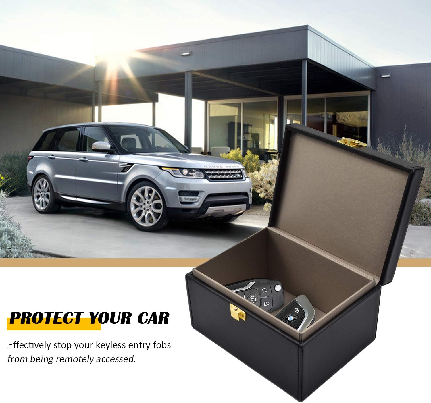 briidea Faraday Box Key Fob Protector, RFID Signal Blocking Box, Faraday Box Signal Blocking Shielding Box for Car Key