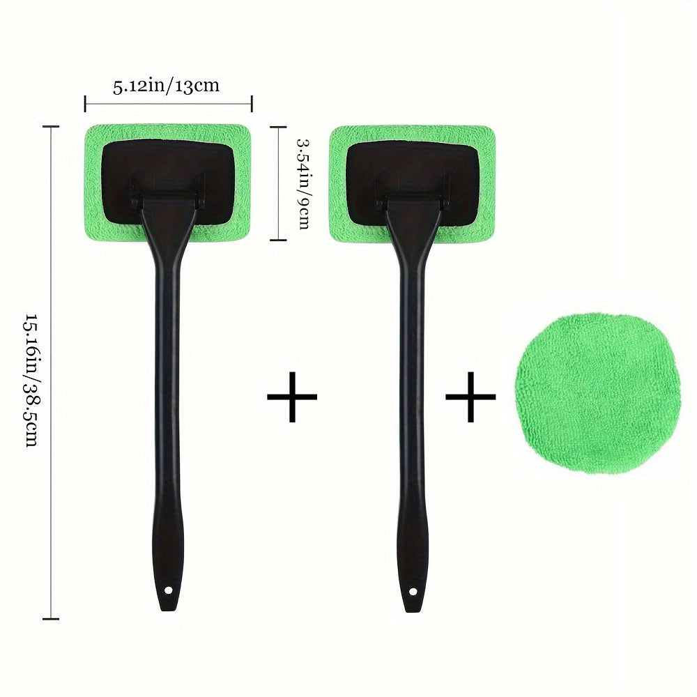 Car Glass Plastic Cleaning Brush With A Replacement Detachable Brush Head