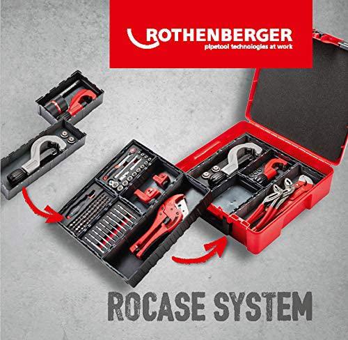 Rothenberger 1000002198 ROCASE Tool Set Beartbeitung with One Hand Pipe Wrench Hexagonal Socket Wrench Set, Red