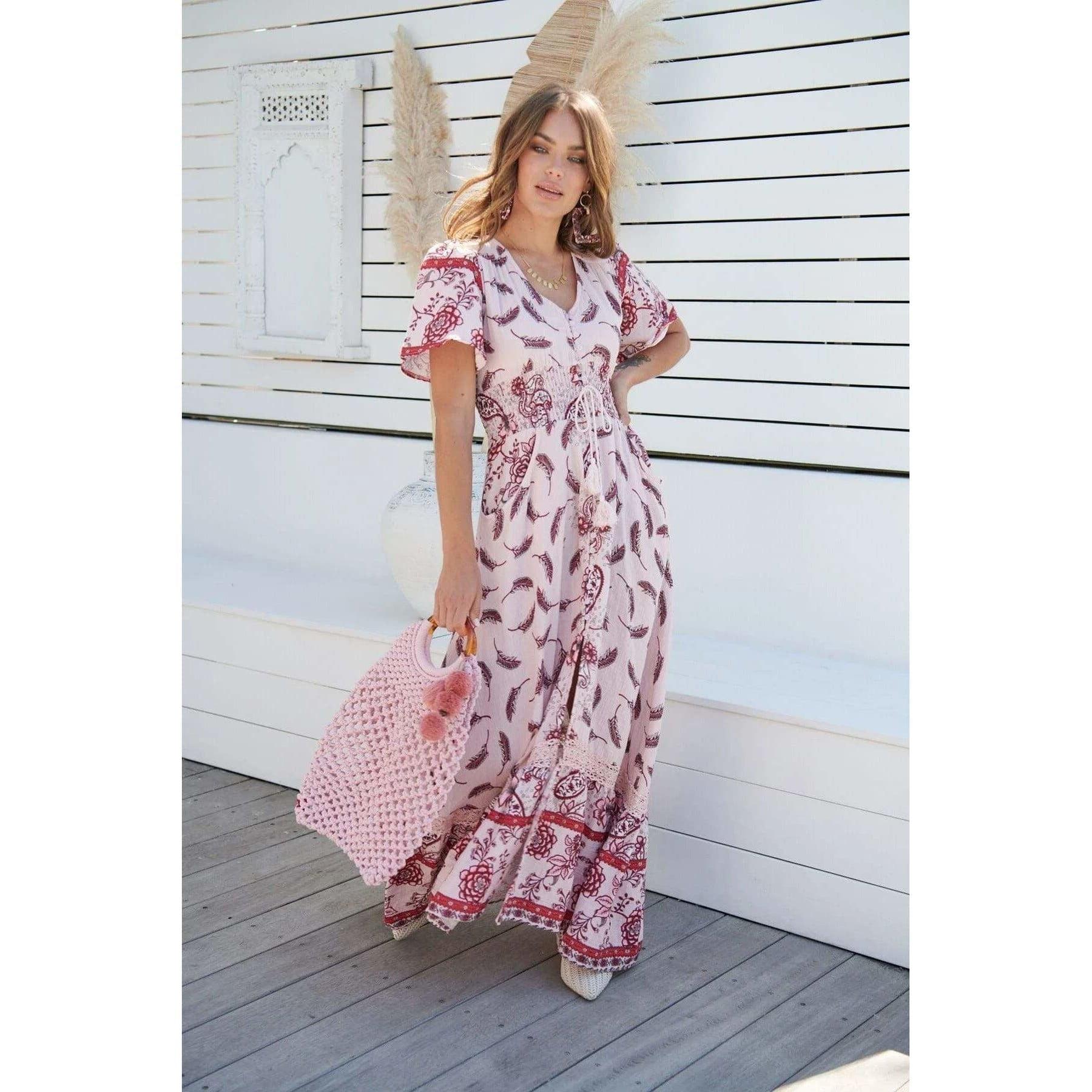 short sleeve split belted flowy maxi dress