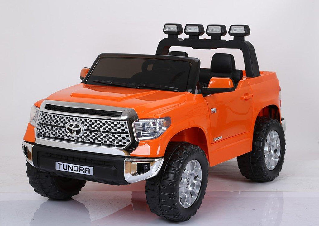 Limited 2 Seats Toyota Tundra 2x12v Ride on Truck, Car, Toy for Kids with Remote Control, Music, Rubber Wheels, Leather Seat