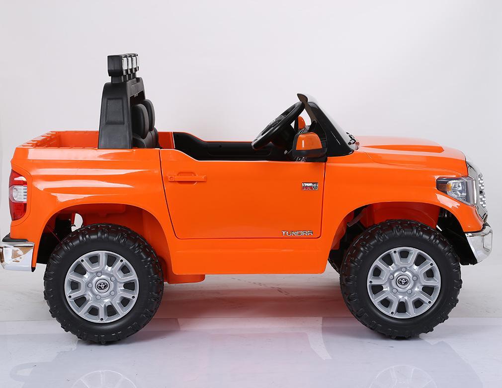 Limited 2 Seats Toyota Tundra 2x12v Ride on Truck, Car, Toy for Kids with Remote Control, Music, Rubber Wheels, Leather Seat